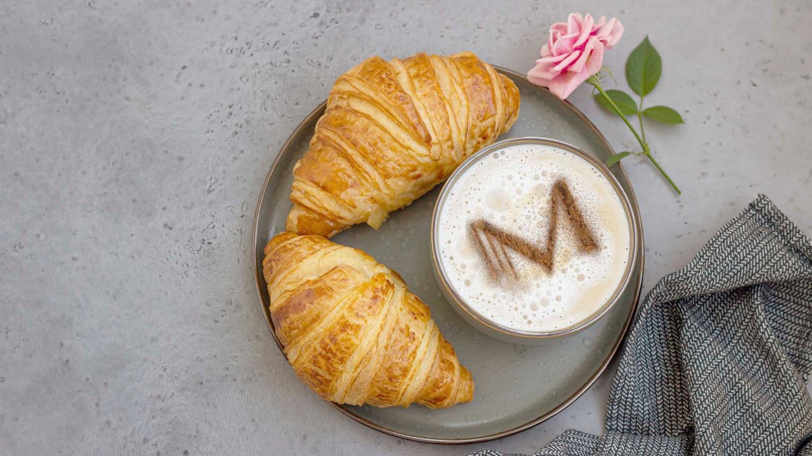 A freshly baked croissant